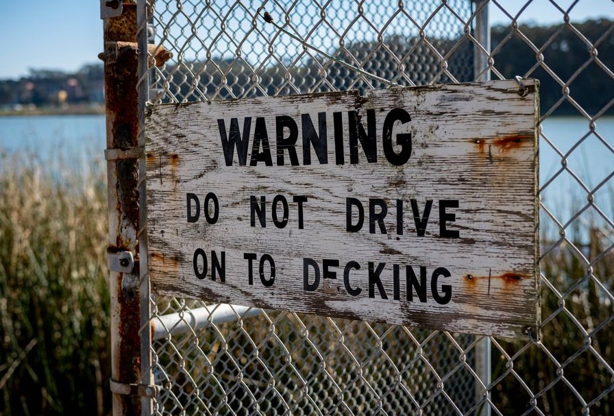 Custom Deck Building Warning Signs in Grants Pass